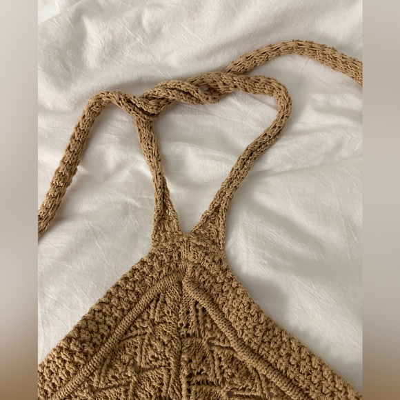Zara Crochet Halter Neck Tie Top - Picture 3 of 6